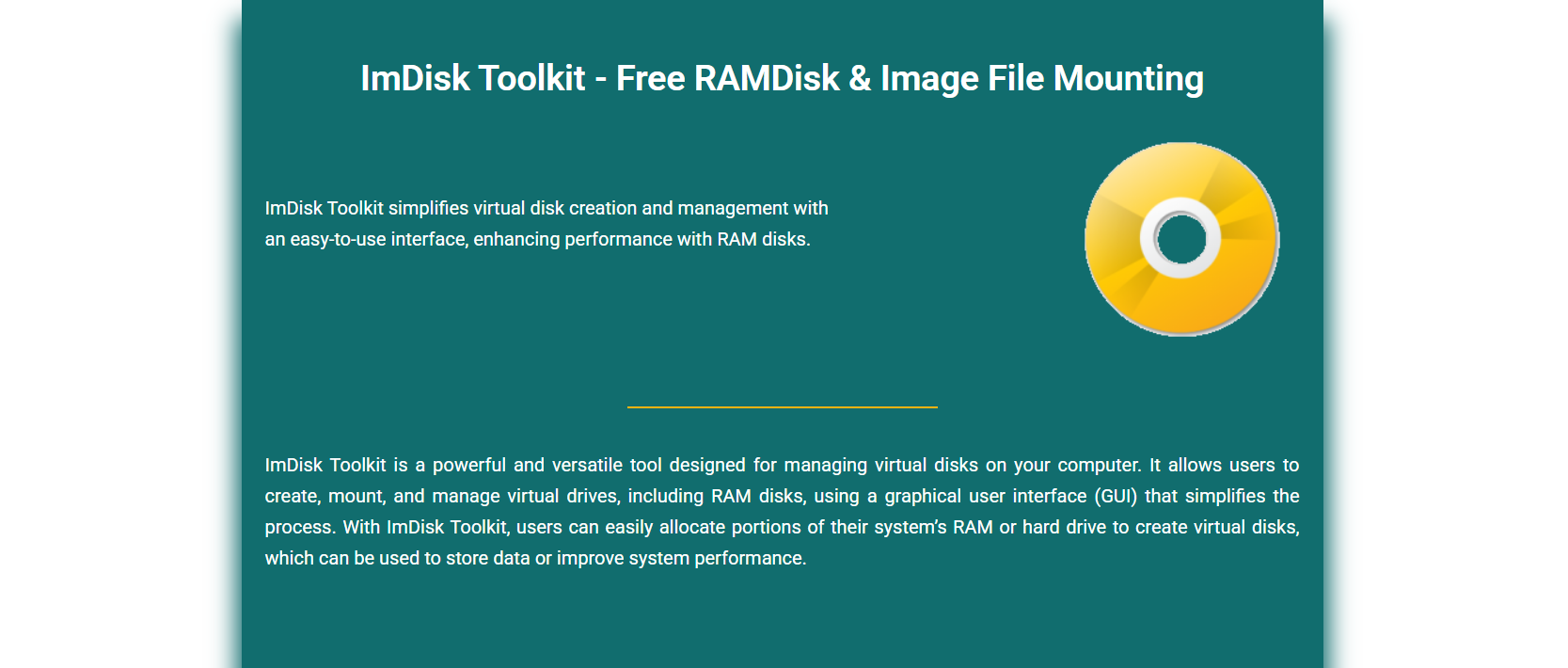 How Do You Create a RAM Disk with ImDisk Toolkit