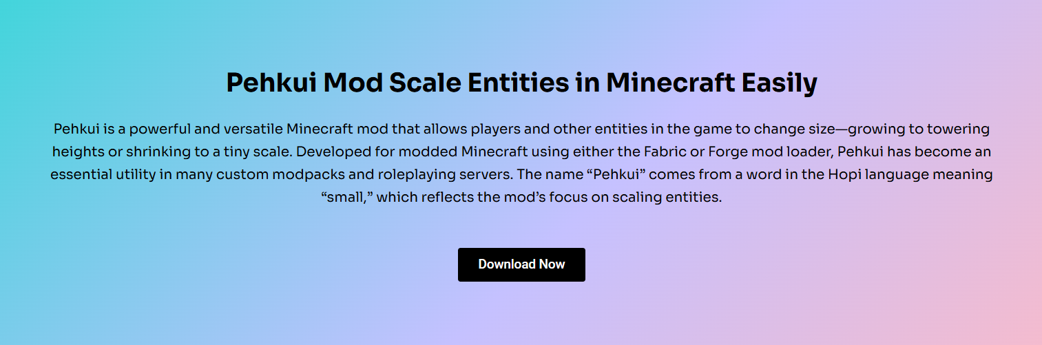 What Is the Pehkui Mod in Minecraft